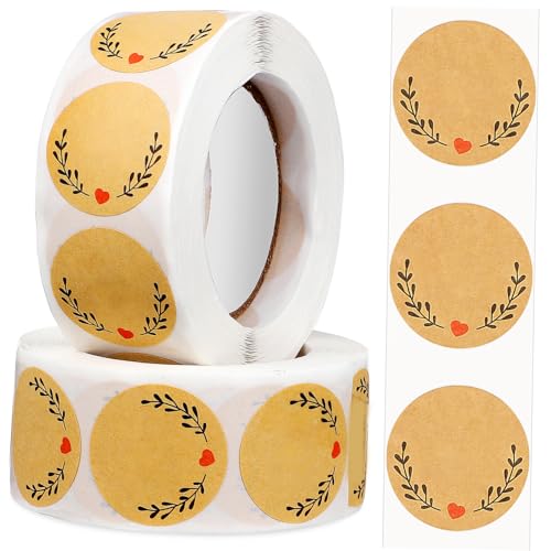 FUNNETOYU 2 Rollen Kraftpapier Aufkleber Herzform Sticker für Backen Verpackungen Geschenktüten und Umschläge Aufkleber pro Rolle Selbstklebend Handgemacht Vielseitig Einsetzbar FUNNETOYU 2 Rollen Kraftpapier Aufkleber Herzform Sticker für Backen Verpackungen Geschenktüten und Umschläge Aufkleber pro Rolle Selbstklebend Handgemacht Vielseitig Einsetzbar von FUNNETOYU