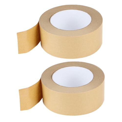 FUNNETOYU 2 Rollen Kraftpapier Klebeband für und Verpackungen Starke Haftung Vielseitig Einsetzbar Leicht und Tragbar von FUNNETOYU