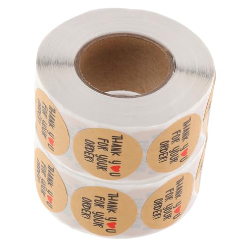 FUNNETOYU 2 Rollen Runde Danke Aufkleber für Geschenkverpackungen Selbstklebende Etiketten für Backwaren Partybedarf und Handwerksprojekte Kraftpapier Sticker für Kreative FUNNETOYU 2 Rollen Runde Danke Aufkleber für Geschenkverpackungen Selbstklebende Etiketten für Backwaren Partybedarf und Handwerksprojekte Kraftpapier Sticker für Kreative von FUNNETOYU