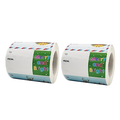 FUNNETOYU 2 Rollen Weihnachtliche Aufkleber Kreative Selbstklebende Weihnachtsetiketten pro Rolle Praktische Dekoration für und Feiertage FUNNETOYU 2 Rollen Weihnachtliche Aufkleber Kreative Selbstklebende Weihnachtsetiketten pro Rolle Praktische Dekoration für und Feiertage von FUNNETOYU