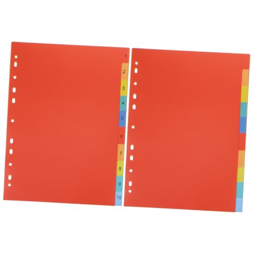 FUNNETOYU 2 Sätze Ordner Trennungsseite Markierungen Loseblattbuch Index Ordnerteiler Mit Laschen Buchseite Tab Farbig Notizbuch Papierteiler-organizer Notizblock-trennlaschen Buchteiler Pp von FUNNETOYU