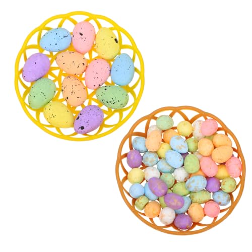 FUNNETOYU 2 Sätze Schaumeier für kinderspielzeug geldgeschenke ostern koszyczki wielkanocne foam groß Party Jagd ostern dekorative eier Simulation Ostereier Plastik Colorful von FUNNETOYU