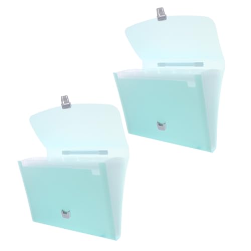 FUNNETOYU 2 Stück Aktenordner mit Fächern Erweiterbarer Ordnungshelfer aus Papier mit Robustem Griff und Beschrifteten Tabs Vielseitiger Dokumentenorganizer für Schule Büro und Zuhause von FUNNETOYU