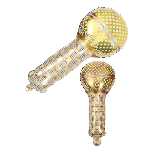 FUNNETOYU 2 Stück Ballondekoration Mikrofon-ballons Tischdekoration Aus Ballons Aufblasbares Mikrofon Erste Ballongirlande Dekorationen Metallisch Hochzeit Party Aluminiumfolie Golden FUNNETOYU 2 Stück Ballondekoration Mikrofon-ballons Tischdekoration Aus Ballons Aufblasbares Mikrofon Erste Ballongirlande Dekorationen Metallisch Hochzeit Party Aluminiumfolie Golden von FUNNETOYU