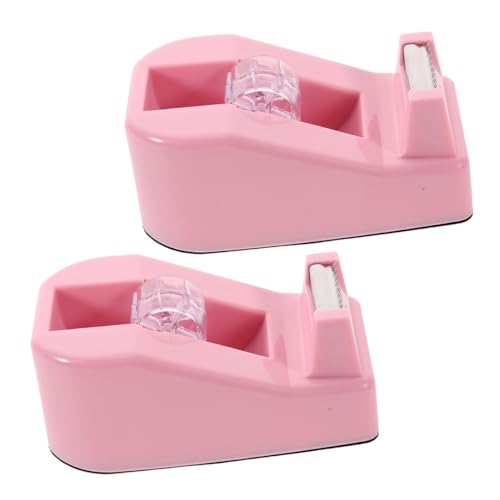 FUNNETOYU 2 Stück Bandschneider winzig Tragbarer Klebebandspender Cutter Klebeband-Spender-Schreibtisch Klebebandspender für das Büro Verpackungsbandspender Klebeband-Organizer Plastik Rosa FUNNETOYU 2 Stück Bandschneider winzig Tragbarer Klebebandspender Cutter Klebeband-Spender-Schreibtisch Klebebandspender für das Büro Verpackungsbandspender Klebeband-Organizer Plastik Rosa von FUNNETOYU