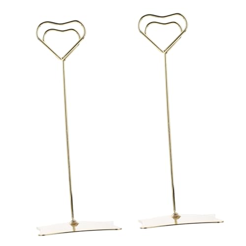 FUNNETOYU 2 Stück Edelstahl Menühalter Herzform Stabile Tischkartenhalter Verstellbarer Winkel für Restaurant Hochzeit Party Tischnummern und Preisschilder FUNNETOYU 2 Stück Edelstahl Menühalter Herzform Stabile Tischkartenhalter Verstellbarer Winkel für Restaurant Hochzeit Party Tischnummern und Preisschilder von FUNNETOYU