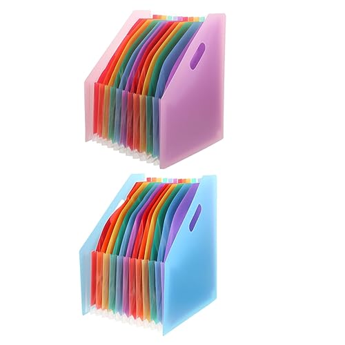 FUNNETOYU 2 Stück Große Kapazität Bunte Aktenordner Stehender Aktenhalter Faltbarer Accordion Folder für Büro Schule Zuhause zur Effizienten Dokumentenorganisation FUNNETOYU 2 Stück Große Kapazität Bunte Aktenordner Stehender Aktenhalter Faltbarer Accordion Folder für Büro Schule Zuhause zur Effizienten Dokumentenorganisation von FUNNETOYU