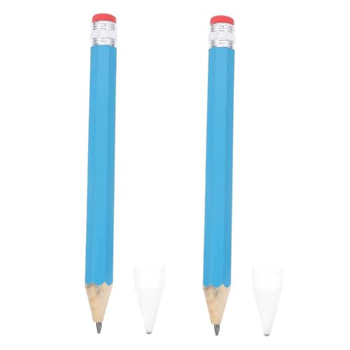 FUNNETOYU 2 Stück Großer Holzbleistift Jumbo Zeichenbleistift mit Radiergummi Schreibbleistift Blau für Schule Büro Kunst und Basteln FUNNETOYU 2 Stück Großer Holzbleistift Jumbo Zeichenbleistift mit Radiergummi Schreibbleistift Blau für Schule Büro Kunst und Basteln von FUNNETOYU