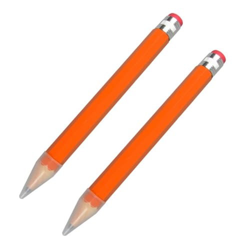 FUNNETOYU 2 Stück Großer Holzbleistift mit Radiergummi Bruchsicherer Farbstift für Zeichnen Schreiben und Malen Lustiges Künstler Requisit in Orange als Preis oder Partydeko FUNNETOYU 2 Stück Großer Holzbleistift mit Radiergummi Bruchsicherer Farbstift für Zeichnen Schreiben und Malen Lustiges Künstler Requisit in Orange als Preis oder Partydeko von FUNNETOYU