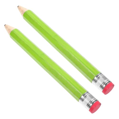 FUNNETOYU 2 Stück Großer Holzbleistift mit Radiergummi Dicke Lange Zeichen und Schreibbleistifte Robuste Holzstifte für Schule Kunst und Bühnenrequisiten Grün FUNNETOYU 2 Stück Großer Holzbleistift mit Radiergummi Dicke Lange Zeichen und Schreibbleistifte Robuste Holzstifte für Schule Kunst und Bühnenrequisiten Grün von FUNNETOYU
