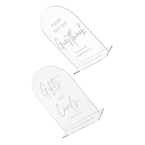 FUNNETOYU 2 Stück Hochzeitstischkarten Bogenform Transparent Wiederverwendbar Stabile Basis Klare Gästebuchschilder Tischdekoration für Hochzeitsfeier und Empfang FUNNETOYU 2 Stück Hochzeitstischkarten Bogenform Transparent Wiederverwendbar Stabile Basis Klare Gästebuchschilder Tischdekoration für Hochzeitsfeier und Empfang von FUNNETOYU