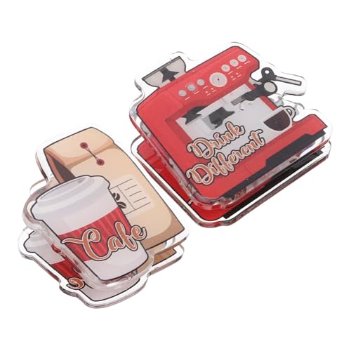 FUNNETOYU 2 Stück Kleber tropfende Acrylzeltclip Notizblock groß Scrapbooking-Clips Inhaber Mehrzweck-Memoclips Und Tagebuchclips süße Büroklammern Memo -Clip Zettelhalter Desktop-Fotoclip von FUNNETOYU
