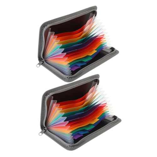 FUNNETOYU 2 Stück Mini Akkordeon Organizer mit Fächern Erweiterbarer Quittungs und Coupon Ordner Kompakte Dokumentenmappe für Karten und Tickets Vielseitig für Büro Schule Reisen Geeignet von FUNNETOYU