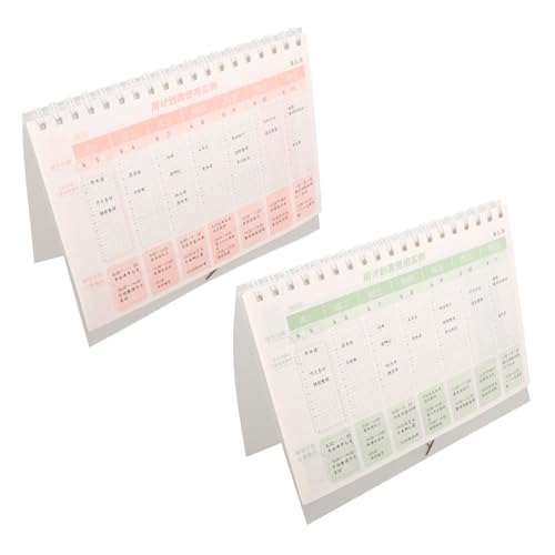 FUNNETOYU 2 Stück Planer Monatlich Notizblock Die Täglich Agenda Notizbilder Spiral- Planen Zu Notizbuch Fokus Wöchentlicher Tischkalender Wochenkalender Kalenderjournal Papier FUNNETOYU 2 Stück Planer Monatlich Notizblock Die Täglich Agenda Notizbilder Spiral- Planen Zu Notizbuch Fokus Wöchentlicher Tischkalender Wochenkalender Kalenderjournal Papier von FUNNETOYU
