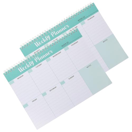 FUNNETOYU 2 Stück Teiliges Planer To Do List Notizblock Kompakter Wochenplaner für Studium und Arbeit Leicht Handlich Effizienter und Zeitmanagement Organizer für Homeschooling von FUNNETOYU