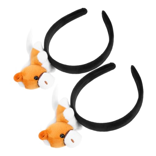 FUNNETOYU 2 Stück Teiliges Süßes Pferde-haarband aus Strapazierfähigem Stoff Verspieltes Cartoon-tier-design für Halloween Geburtstagsfeiern Cosplay und Freizeitspaß bei Themenpartys von FUNNETOYU