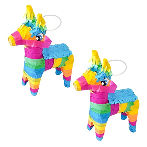 FUNNETOYU 2 Stück Traditionelle Mexikanische Pinata aus Handgefertigtem Material Dekorative Party Dekoration für Geburtstagsfeiern für Candy Füllung und Spaß bei Festen von FUNNETOYU