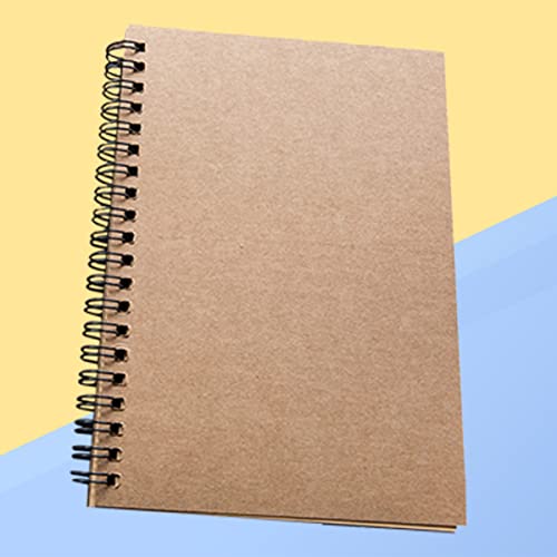 FUNNETOYU 2 Stück Vintage Kraftpapier Notizbuch mit Spiralbindung für Zeichnungen Skizzen und Kreative Projekte Umweltfreundliches Material für Erwachsene von FUNNETOYU