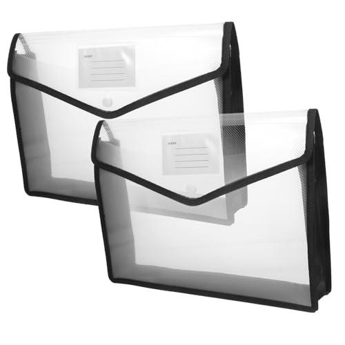 FUNNETOYU 2 Stück Wasserdichte PP Aktenmappe mit Druckknopf Teiliges Transparente Dokumententasche für Verträge Rechnungen und Belege Langlebig und Schmutzabweisend für Büro und Zuhause FUNNETOYU 2 Stück Wasserdichte PP Aktenmappe mit Druckknopf Teiliges Transparente Dokumententasche für Verträge Rechnungen und Belege Langlebig und Schmutzabweisend für Büro und Zuhause von FUNNETOYU