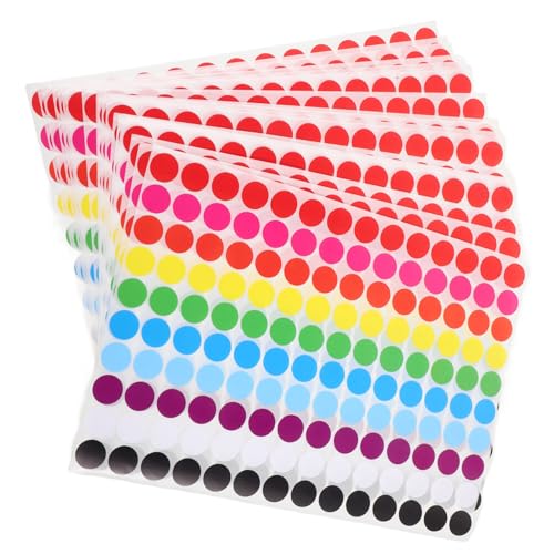 FUNNETOYU 20 Blatt Aufkleber Beschriftungen klebriger Punkt farbig geformt Etikett farbige Aufkleber Farben runden Punktaufkleber für die Schule Punktaufkleber kleine runde Aufkleber FUNNETOYU 20 Blatt Aufkleber Beschriftungen klebriger Punkt farbig geformt Etikett farbige Aufkleber Farben runden Punktaufkleber für die Schule Punktaufkleber kleine runde Aufkleber von FUNNETOYU