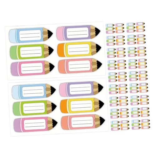 FUNNETOYU 20 Blatt Beschreibbare Namensetiketten mit Buntstiftmuster Selbstklebende Farbenfrohe Desk Name Tags für Schule und Zuhause für Schreibtische Spinde und Schulmaterialorganisation FUNNETOYU 20 Blatt Beschreibbare Namensetiketten mit Buntstiftmuster Selbstklebende Farbenfrohe Desk Name Tags für Schule und Zuhause für Schreibtische Spinde und Schulmaterialorganisation von FUNNETOYU