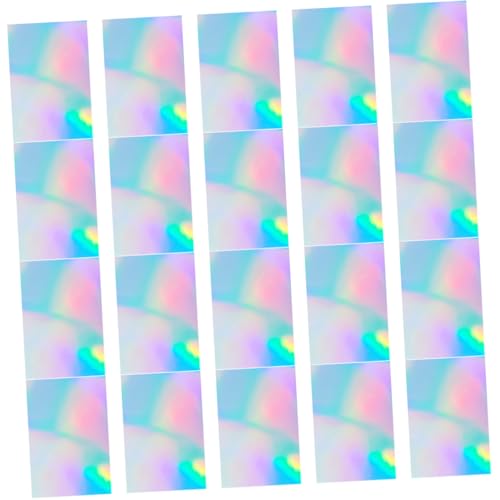 FUNNETOYU 20 Blatt Holografisches Bastelpapier Selbstklebend Vielseitige DIY Stickerfolie Holographische Papieraufkleber für Scrapbooking Tassen und Fensterdekoration Einfach Zuschneidbar von FUNNETOYU