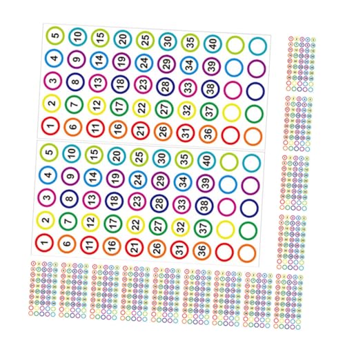 FUNNETOYU 20 Blatt Selbstklebende Zahlenaufkleber Farbige Nummer Etiketten zur Nummerierung und Klassifikation für Büro Organisation und DIY Klare Zahlen Einfache Anwendung Vielseitig FUNNETOYU 20 Blatt Selbstklebende Zahlenaufkleber Farbige Nummer Etiketten zur Nummerierung und Klassifikation für Büro Organisation und DIY Klare Zahlen Einfache Anwendung Vielseitig von FUNNETOYU