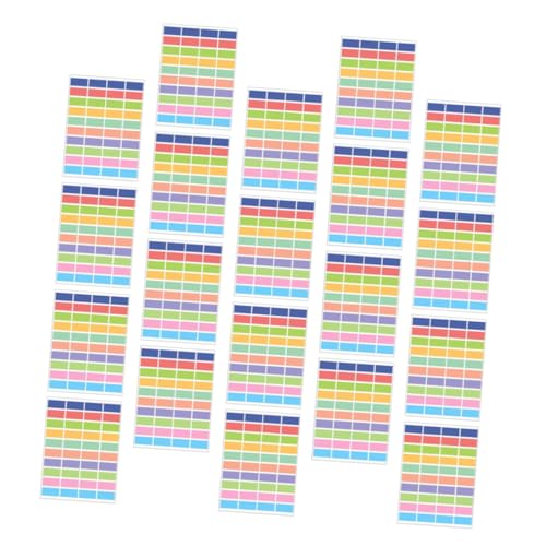 FUNNETOYU 20 Blatt Wasserfeste Wiederablösbare Handbeschreibbare Rechteckige Etiketten Aufkleber Grün Selbstklebende Label Sticker für Vielseitige Beschriftung und Organisation von FUNNETOYU
