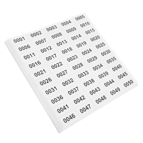 FUNNETOYU 20 Blatt digitales Etikett nummeriert Aufkleber Schüttgut seriell für Index Klebzahlenbezeichnungen Papier FUNNETOYU 20 Blatt digitales Etikett nummeriert Aufkleber Schüttgut seriell für Index Klebzahlenbezeichnungen Papier von FUNNETOYU