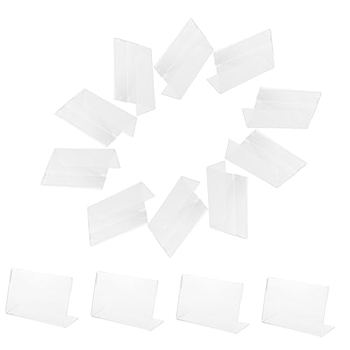 FUNNETOYU 20 Stück Förmige Acryl Preisschildhalter Transparent Preislabel Display für Einzelhandel für Supermärkte und Produktpräsentationen von FUNNETOYU