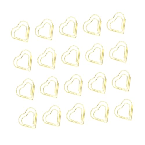 FUNNETOYU 20 Stück Herzförmige Metall Büroklammern Kreative Papierklammern Goldene Lesezeichen Praktische Notizhalter Für Büro Schule Zuhause FUNNETOYU 20 Stück Herzförmige Metall Büroklammern Kreative Papierklammern Goldene Lesezeichen Praktische Notizhalter Für Büro Schule Zuhause von FUNNETOYU
