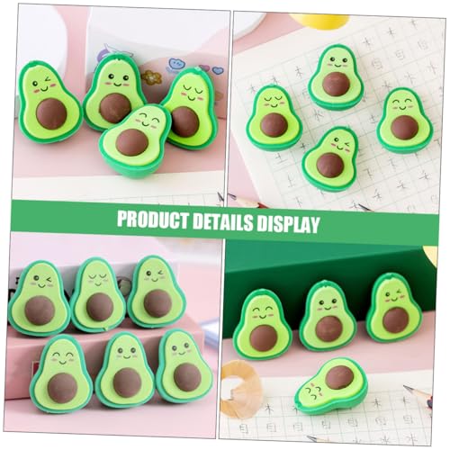 FUNNETOYU 20 Stück Teiliges Avocado Radiergummis Cartoon Design Tragbare Multifunktionale Stift Radierer für Schüler Kreative Schreibwaren Bunte Avocado Form als und Partydeko FUNNETOYU 20 Stück Teiliges Avocado Radiergummis Cartoon Design Tragbare Multifunktionale Stift Radierer für Schüler Kreative Schreibwaren Bunte Avocado Form als und Partydeko von FUNNETOYU