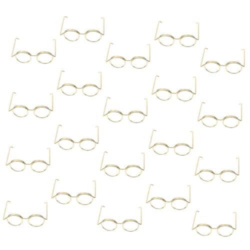 FUNNETOYU 20 Stück Teiliges Mini Brillen für Puppen Metallrahmen ohne Gläser Modische DIY Eyewear für Puppenkostüme Langlebig Fotorequisite für Puppensammler FUNNETOYU 20 Stück Teiliges Mini Brillen für Puppen Metallrahmen ohne Gläser Modische DIY Eyewear für Puppenkostüme Langlebig Fotorequisite für Puppensammler von FUNNETOYU