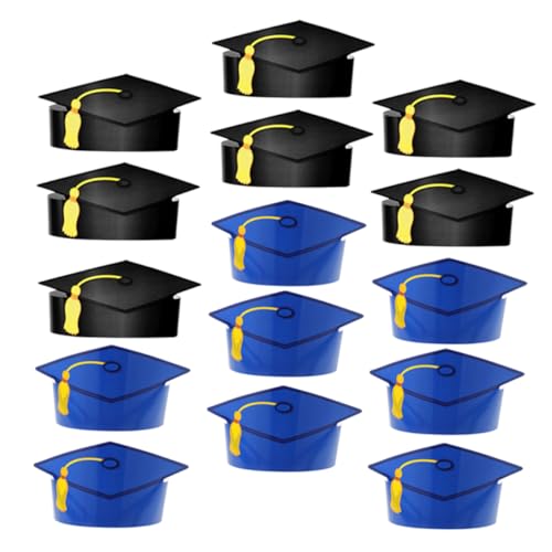 FUNNETOYU 20 Stück Teiliges Papier Doktorhut mit Quaste Leichte Stabile Abschlussmützen für Schulabschluss Partydekoration und Foto-requisiten Schwarz und Blau als Kleine Geschenke zum FUNNETOYU 20 Stück Teiliges Papier Doktorhut mit Quaste Leichte Stabile Abschlussmützen für Schulabschluss Partydekoration und Foto-requisiten Schwarz und Blau als Kleine Geschenke zum von FUNNETOYU
