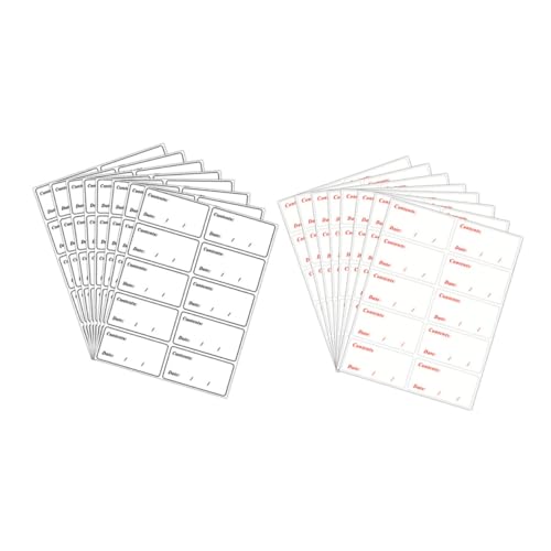 FUNNETOYU 200 Stück Lebensmittel Aufkleber PVC Wasserfest Ablösbar Gefrierfach Etiketten für Kühlschrank Beschriftung Food Date Labels in Schwarz Rot FUNNETOYU 200 Stück Lebensmittel Aufkleber PVC Wasserfest Ablösbar Gefrierfach Etiketten für Kühlschrank Beschriftung Food Date Labels in Schwarz Rot von FUNNETOYU