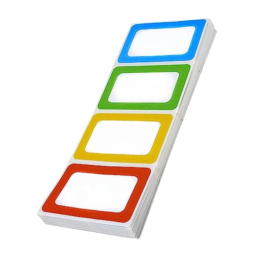 FUNNETOYU 200 Stück Selbstklebende Namensetiketten zum Beschriften Bunte Aufkleber für Kleidung und Aufbewahrung Praktische Sortierhilfe für Schule Büro und Zuhause von FUNNETOYU