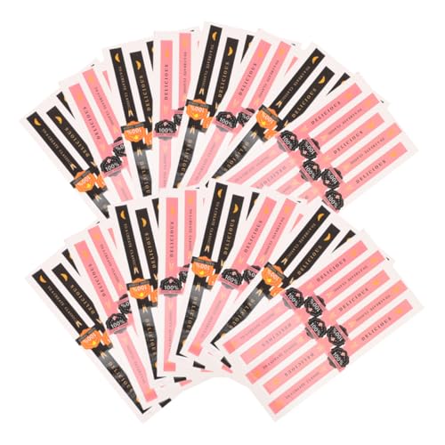 FUNNETOYU 200 Stück Verpackungsaufkleber Backen Aufkleber Für Backetiketten Verpackungsdichtetiketten Kuchen Aufkleber Lebensmittelverpackung Seal Backsiegel-etikettenaufkleber Kraftpapier von FUNNETOYU