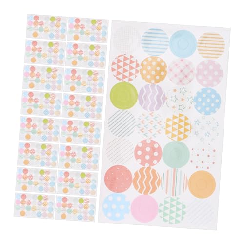 FUNNETOYU 20Blätter Lochverstärkungsaufkleber für Selbstklebende Ringbindemittel Dekorative Sticker für Scrapbooking Einfach Anzuwenden für Lose Bürobedarf von FUNNETOYU