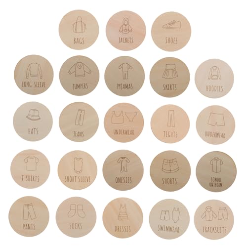 FUNNETOYU 23 Stück Teiliges Holzkleideretiketten für Kinderkleidung Minimalistisches Design zur Garderoben und Schrankorganisation im Kinderzimmer Praktische Namensschilder für Kleidung FUNNETOYU 23 Stück Teiliges Holzkleideretiketten für Kinderkleidung Minimalistisches Design zur Garderoben und Schrankorganisation im Kinderzimmer Praktische Namensschilder für Kleidung von FUNNETOYU