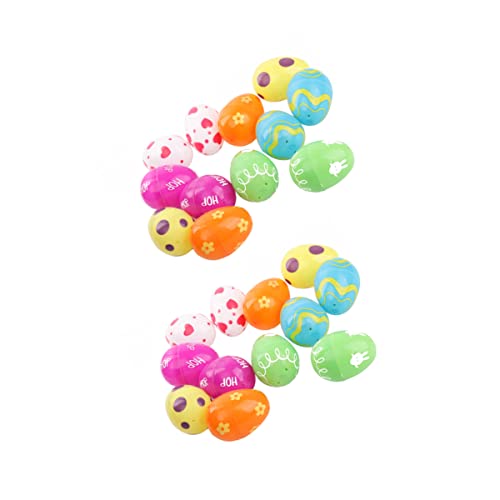 FUNNETOYU 24 Stück Ostereier ostergeschenke osterpräsente für zu ostern easter egg decoration hühner Osterzubehör Eierspielzeug für Plastik FUNNETOYU 24 Stück Ostereier ostergeschenke osterpräsente für zu ostern easter egg decoration hühner Osterzubehör Eierspielzeug für Plastik von FUNNETOYU