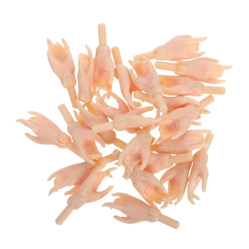 FUNNETOYU 24 Stück Puppenzubehör Miniatur kleine Hände Körperteile Einer Puppe Puppenverzierungen Miniaturpuppenhände Puppenbetriebsvorräte Zubehör für Puppenkörper Mini-Puppenteile Plastik von FUNNETOYU