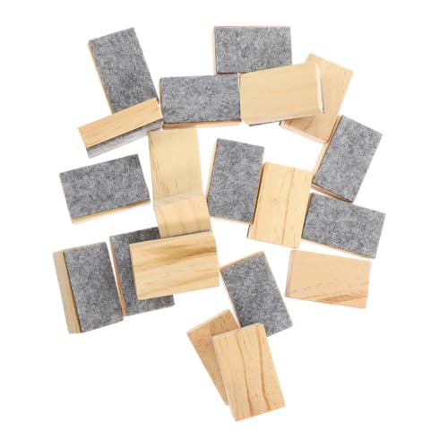 FUNNETOYU 24 Stück Teiliges Kleiner Holz-molton Tafelschwämme Präziser Kreidereiniger Tragbar Schonend für Whiteboards und Schultafeln Ergonomisch für Lehrer Schüler Büro und Zuhause von FUNNETOYU