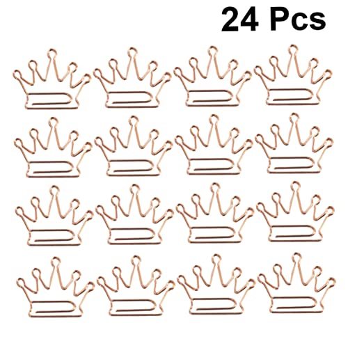 FUNNETOYU 24 Stück Teiliges Roségold Kronenförmige Büroklammern Metall Paper Clips Kreative Lesezeichen für Büro Schule Party und Hand Account Essentials FUNNETOYU 24 Stück Teiliges Roségold Kronenförmige Büroklammern Metall Paper Clips Kreative Lesezeichen für Büro Schule Party und Hand Account Essentials von FUNNETOYU