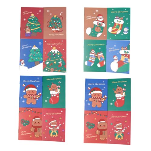 FUNNETOYU 24 Stück Teiliges Weihnachts Notizbuch Weiche Einband Cartoon Design mit Gingerbread Weihnachtsbaum Sockenmotiven Kreatives Tagebuch für Schule Büro Geschenkideen FUNNETOYU 24 Stück Teiliges Weihnachts Notizbuch Weiche Einband Cartoon Design mit Gingerbread Weihnachtsbaum Sockenmotiven Kreatives Tagebuch für Schule Büro Geschenkideen von FUNNETOYU