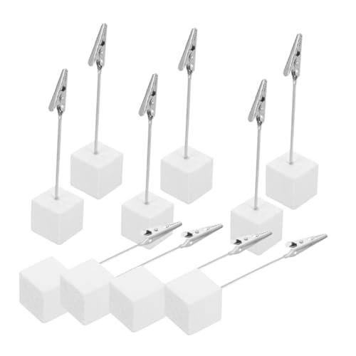 FUNNETOYU 24Stücke Holz Memo Clip Halter Robuste Krokodilklemmen für Fotos Notizen und Tischnamen für Büro Veranstaltungen und Buffets Design Weiß von FUNNETOYU