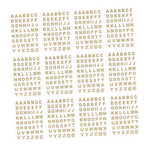 FUNNETOYU 25 Blatt Selbstklebende Buchstabensticker Transparentes Hot Stamping Alphabet für Scrapbooking und Notizbücher von FUNNETOYU