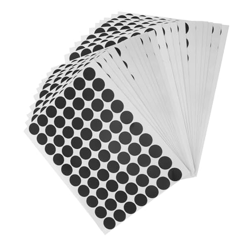 FUNNETOYU 25 Blatt Wasserdichte Etiketten Punktaufkleber Wasserdichte Selbstklebende Etiketten Selbstklebende Bedruckbare Aufkleber Schwarzes Klebeband FUNNETOYU 25 Blatt Wasserdichte Etiketten Punktaufkleber Wasserdichte Selbstklebende Etiketten Selbstklebende Bedruckbare Aufkleber Schwarzes Klebeband von FUNNETOYU