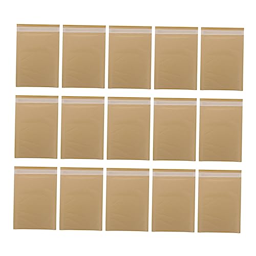 FUNNETOYU 25 Stück Teiliges Gepolsterte Versandtaschen aus Naturfarbenem Kraftpapier Selbstklebend Luftgepolsterte Schutzumschläge Reißfest für Versand von Schmuck und Empfindlichen von FUNNETOYU