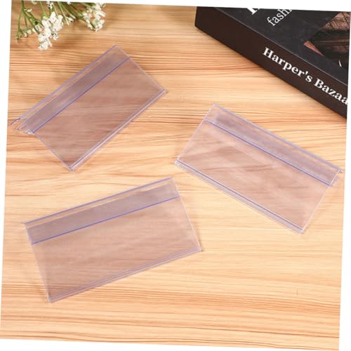 FUNNETOYU 25 Stück Transparent PVC Preisschilderhalter Regal Etikettenhalter Flexibel für Draht Holzregale Supermarkt Ladendisplay Preisaufsteller für Einstecketiketten FUNNETOYU 25 Stück Transparent PVC Preisschilderhalter Regal Etikettenhalter Flexibel für Draht Holzregale Supermarkt Ladendisplay Preisaufsteller für Einstecketiketten von FUNNETOYU