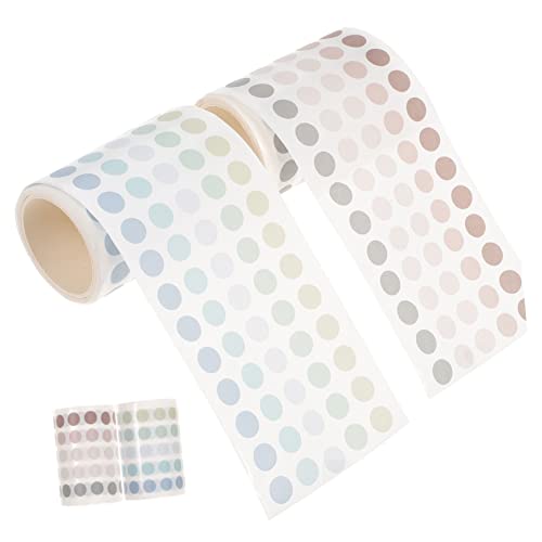 FUNNETOYU 2Rollen Punktaufkleber Bunten Dekorative Dichtungsaufkleber für DIY Planer Tagebuch und Scrapbooking für Geschenkverpackungen und Kreative Bastelprojekte von FUNNETOYU
